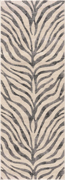 Gray Ecorse Zebra Print Area Rug Gray Ecorse Zebra Print Area Rug