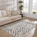 Gray Ecorse Zebra Print Area Rug Gray Ecorse Zebra Print Area Rug