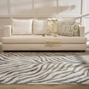 Gray Ecorse Zebra Print Area Rug Gray Ecorse Zebra Print Area Rug
