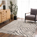 Gray Ecorse Zebra Print Area Rug Gray Ecorse Zebra Print Area Rug