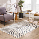 Gray Ecorse Zebra Print Area Rug Gray Ecorse Zebra Print Area Rug
