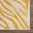 Yellow Terra Zebra Print Area Rug - Clearance Yellow Terra Zebra Print Area Rug - Clearance