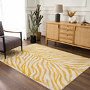Yellow Terra Zebra Print Area Rug - Clearance Yellow Terra Zebra Print Area Rug - Clearance