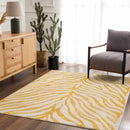 Yellow Terra Zebra Print Area Rug - Clearance Yellow Terra Zebra Print Area Rug - Clearance