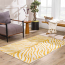 Yellow Terra Zebra Print Area Rug - Clearance Yellow Terra Zebra Print Area Rug - Clearance