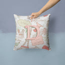 Letter D Love in Paris Pink Canvas Throw Pillow - 14x14 Decorative Pillow β Art for Your Home & Patio CJ2002-DPW1414 Letter D Love in Paris Pink Canvas Throw Pillow - 14x14 Decorative Pillow β Art for Your Home & Patio CJ2002-DPW1414