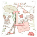 Letter L Love in Paris Pink Canvas Fabric Decorative Pillow Letter L Love in Paris Pink Canvas Fabric Decorative Pillow