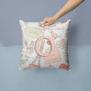Letter O Love in Paris Pink Canvas Throw Pillow - 14x14 Decorative Pillow β Art for Your Home & Patio CJ2002-OPW1414 Letter O Love in Paris Pink Canvas Throw Pillow - 14x14 Decorative Pillow β Art for Your Home & Patio CJ2002-OPW1414