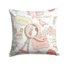 Letter Q Love in Paris Pink Canvas Throw Pillow - 14x14 Decorative Pillow β Art for Your Home & Patio CJ2002-QPW1414 Letter Q Love in Paris Pink Canvas Throw Pillow - 14x14 Decorative Pillow β Art for Your Home & Patio CJ2002-QPW1414