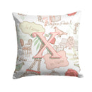 Letter X Love in Paris Pink Canvas Throw Pillow - 14x14 Decorative Pillow β Art for Your Home & Patio CJ2002-XPW1414 Letter X Love in Paris Pink Canvas Throw Pillow - 14x14 Decorative Pillow β Art for Your Home & Patio CJ2002-XPW1414