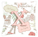 Letter X Love in Paris Pink Canvas Fabric Decorative Pillow Letter X Love in Paris Pink Canvas Fabric Decorative Pillow