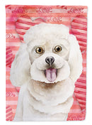 Bichon Frise Love Flag Canvas House Size CK1395CHF Bichon Frise Love Flag Canvas House Size CK1395CHF