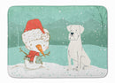 White Boxer and Snowman Christmas Machine Washable Memory Foam Mat CK2034RUG White Boxer and Snowman Christmas Machine Washable Memory Foam Mat CK2034RUG