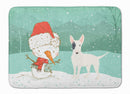 White Spot Bull Terrier Snowman Christmas Machine Washable Memory Foam Mat CK2059RUG White Spot Bull Terrier Snowman Christmas Machine Washable Memory Foam Mat CK2059RUG