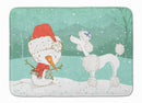White Poodle Snowman Christmas Machine Washable Memory Foam Mat CK2067RUG White Poodle Snowman Christmas Machine Washable Memory Foam Mat CK2067RUG