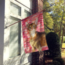 Abyssinian Cat Love Flag Canvas House Size CK3042CHF Abyssinian Cat Love Flag Canvas House Size CK3042CHF