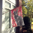 Blue Russian Cat Love Flag Canvas House Size CK3046CHF Blue Russian Cat Love Flag Canvas House Size CK3046CHF