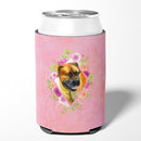 Borboel Mastiff Pink Flowers Can or Bottle Hugger CK4121CC Borboel Mastiff Pink Flowers Can or Bottle Hugger CK4121CC