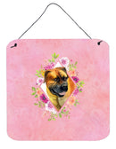 Borboel Mastiff Pink Flowers Wall or Door Hanging Prints CK4121DS66 Borboel Mastiff Pink Flowers Wall or Door Hanging Prints CK4121DS66