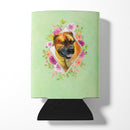 Borboel Mastiff Green Flowers Can or Bottle Hugger CK4281CC Borboel Mastiff Green Flowers Can or Bottle Hugger CK4281CC