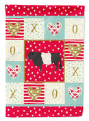 Belted Galloway Cow Love Flag Canvas House Size CK5258CHF Belted Galloway Cow Love Flag Canvas House Size CK5258CHF