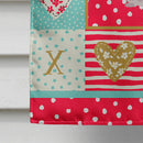 White Dominant Chinchilla Love Flag Canvas House Size CK5425CHF White Dominant Chinchilla Love Flag Canvas House Size CK5425CHF