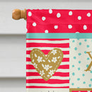 Australian Long Coated Mouse Love Flag Canvas House Size CK5447CHF Australian Long Coated Mouse Love Flag Canvas House Size CK5447CHF