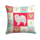 Japanese Spitz Love Throw Pillow - 14x14 Decorative Pillow β Art for Your Home & Patio CK5850PW1414 Japanese Spitz Love Throw Pillow - 14x14 Decorative Pillow β Art for Your Home & Patio CK5850PW1414