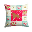 Small Greek Domestic Dog Love Throw Pillow - 14x14 Decorative Pillow β Art for Your Home & Patio CK5895PW1414 Small Greek Domestic Dog Love Throw Pillow - 14x14 Decorative Pillow β Art for Your Home & Patio CK5895PW1414