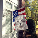 Bolognese Dog American Flag Flag Canvas House Size CK6446CHF Bolognese Dog American Flag Flag Canvas House Size CK6446CHF