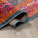 Cleveland Colorful Traditional Area Rug - Teal, Aqua, Navy Cleveland Colorful Traditional Area Rug - Teal, Aqua, Navy