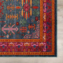 Cleveland Colorful Traditional Area Rug - Teal, Aqua, Navy Cleveland Colorful Traditional Area Rug - Teal, Aqua, Navy