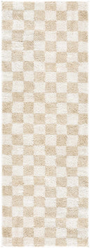 Canika Checkered Cream Washable Area Rug Canika Checkered Cream Washable Area Rug