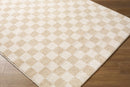 Canika Checkered Cream Washable Area Rug Canika Checkered Cream Washable Area Rug