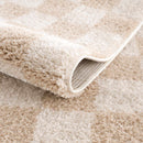 Canika Checkered Cream Washable Area Rug Canika Checkered Cream Washable Area Rug