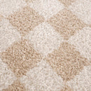 Canika Checkered Cream Washable Area Rug Canika Checkered Cream Washable Area Rug