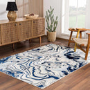 Glendon Cream Blue Marble Rug Glendon Cream Blue Marble Rug
