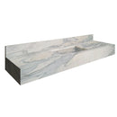 Calacatta Olivia Marble Sink Wall-mount Bathroom Sink with 8" Backsplash (W)16" (L)60" (H)8" Calacatta Olivia Marble Sink Wall-mount Bathroom Sink with 8" Backsplash (W)16" (L)60" (H)8"