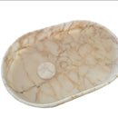 Calacatta Gold Marble Above-Vanity Oval Curved Sink Polished (W)16" (L)24" (H)5" Calacatta Gold Marble Above-Vanity Oval Curved Sink Polished (W)16" (L)24" (H)5"