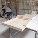 Cappuccino Beige Marble Hand-carved Art Deco Fireplace Mantel Polished (W)70" (L)74" Cappuccino Beige Marble Hand-carved Art Deco Fireplace Mantel Polished (W)70" (L)74"