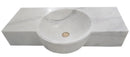 Carrara White Marble Above-vanity Wall-mount Bathroom Sink (W)16" (L)36" (H)5" Carrara White Marble Above-vanity Wall-mount Bathroom Sink (W)16" (L)36" (H)5"