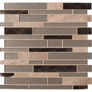 MSI Champagne Toast Interlocking Glass Stone Metal Mosaic Tile 12"x12" MSI Champagne Toast Interlocking Glass Stone Metal Mosaic Tile 12"x12"