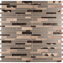 MSI Champagne Toast Interlocking Glass Stone Metal Mosaic Tile 12"x12" MSI Champagne Toast Interlocking Glass Stone Metal Mosaic Tile 12"x12"
