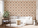 Boho Checkered Wallpaper Neutral Tone Boho Checkered Wallpaper Neutral Tone