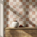 Boho Checkered Wallpaper Neutral Tone Boho Checkered Wallpaper Neutral Tone