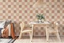 Boho Checkered Wallpaper Neutral Tone Boho Checkered Wallpaper Neutral Tone