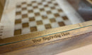 Rustic Chess and Checkers Table with removable glass top - chess and checkers pieces included Rustic Chess and Checkers Table with removable glass top - chess and checkers pieces included