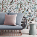Blue Chinoiserie Birds Wallpaper Blue Chinoiserie Birds Wallpaper