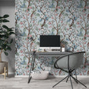 Blue Chinoiserie Birds Wallpaper Blue Chinoiserie Birds Wallpaper