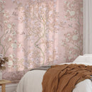 Blush Pink Chinoiserie Wallpaper Mural Peel and Stick Blush Pink Chinoiserie Wallpaper Mural Peel and Stick